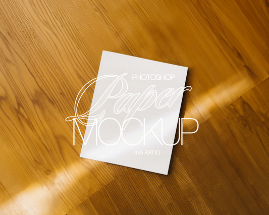 4x5 Ratio Sunlit Paper Mockup