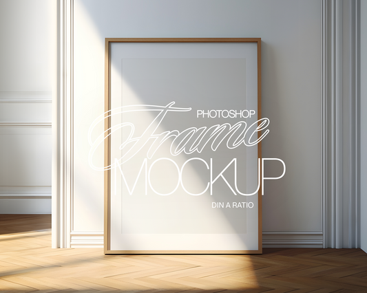 DIN A Leaning Frame Classic Scene Mockup