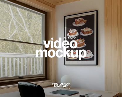 DIN A Poster in Study Video Mockup