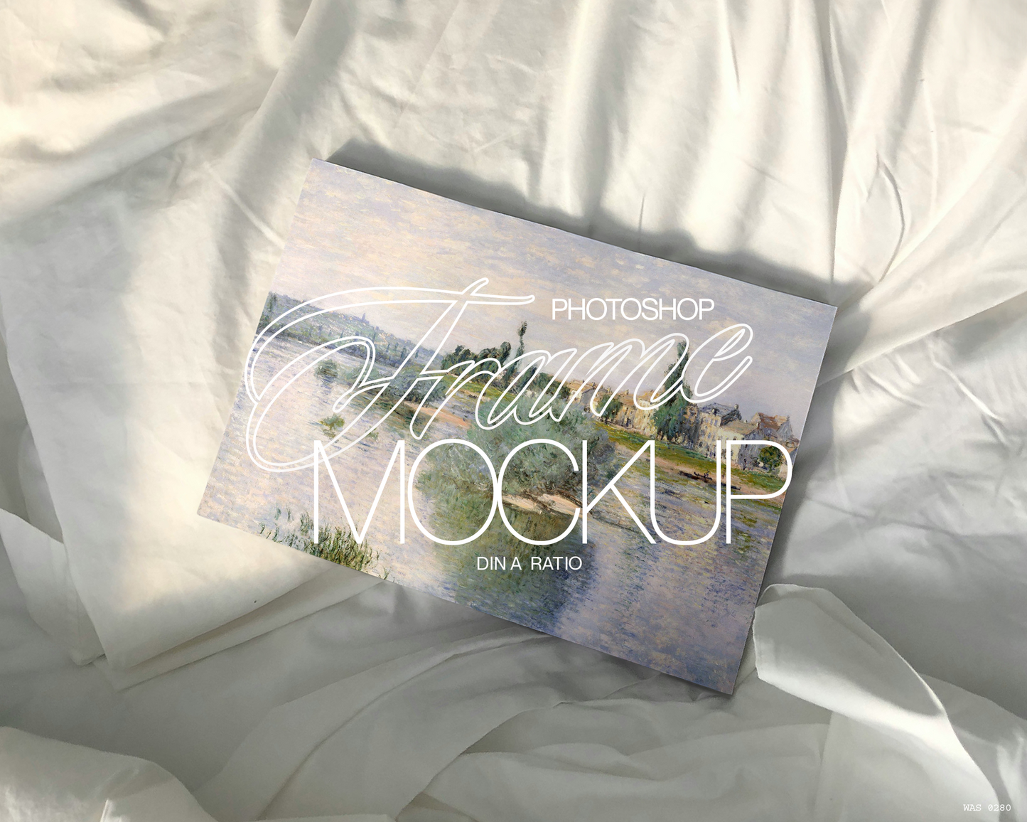A4 Paper on Luxurious Sheets Mockup