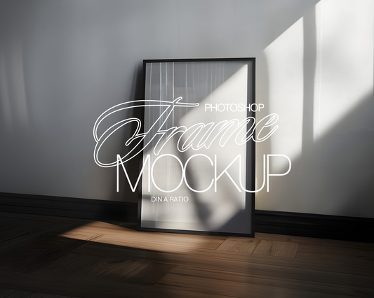 DIN A Leaning Frame Atmospheric Light Mockup