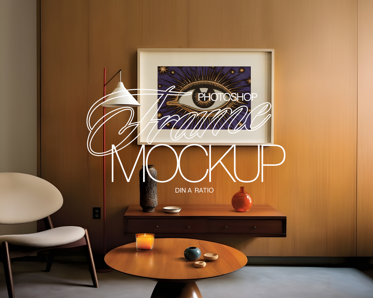 DIN A Landscape Frame in Nordic Minimalist Scene