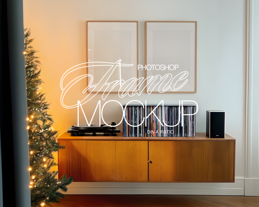 Two DIN A Frames Festive Retro Mockup