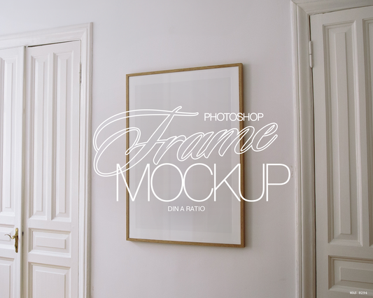 DIN A Wood Frame Classic Doorways Mockup