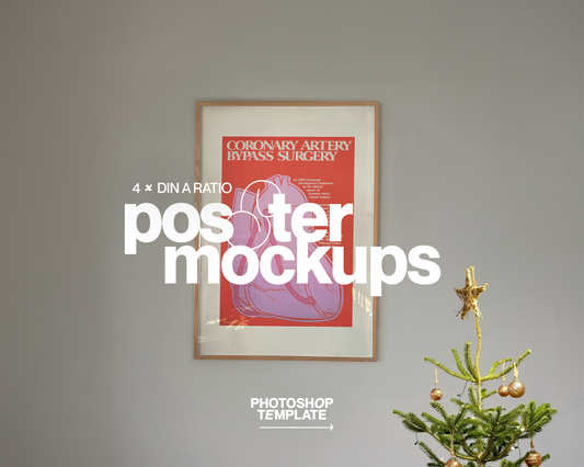 4 x Minimalist Festive Frame Mockups Bundle
