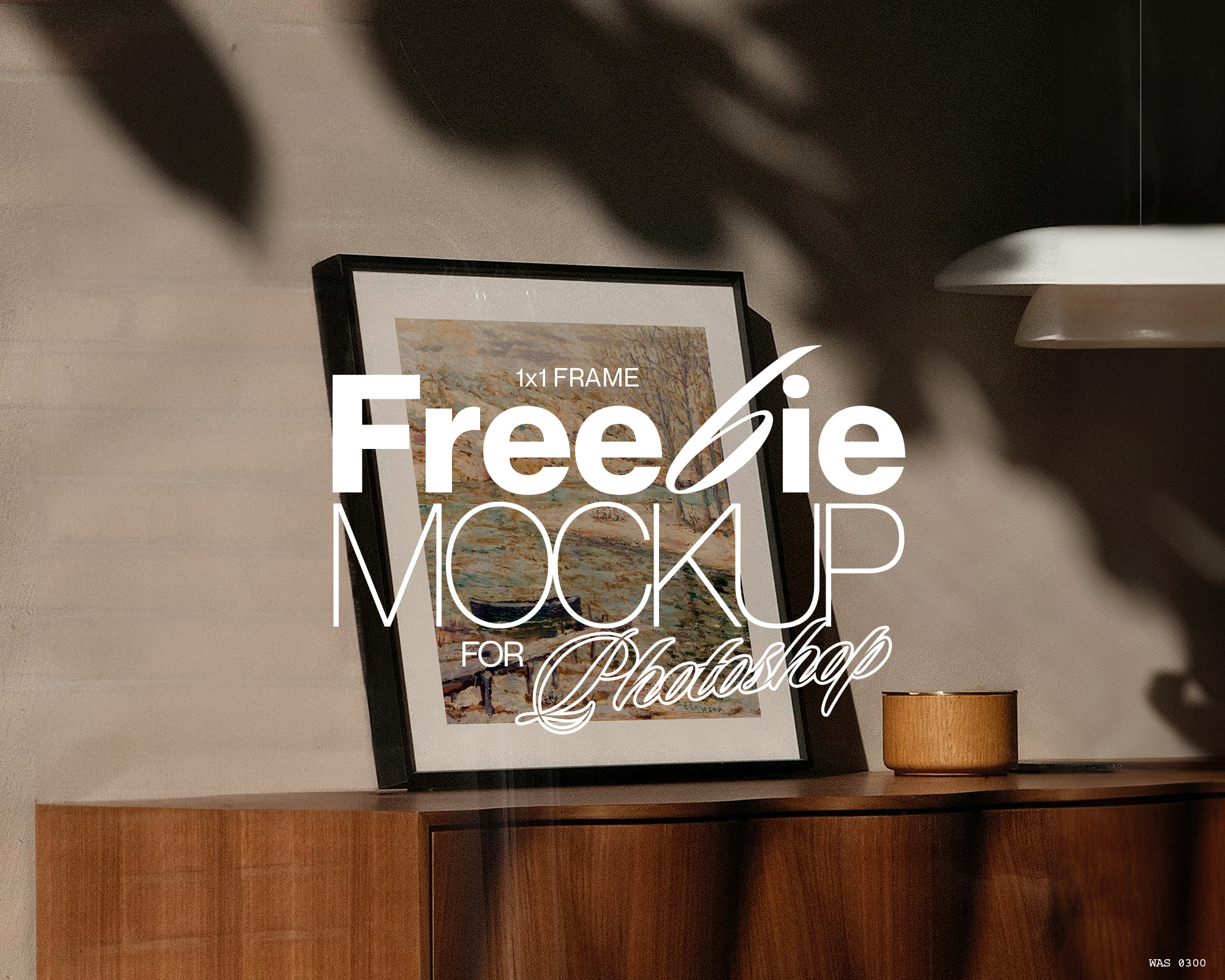 1x1 Black Frame Freebie Mockup – WasMockups