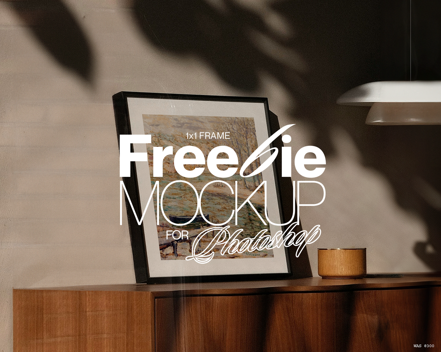 1x1 Black Frame Freebie Mockup