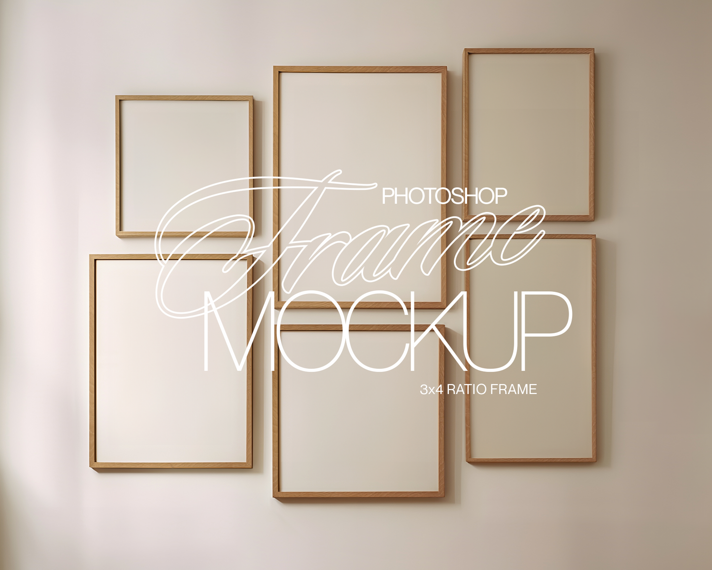 Gallery Wall in Minimalist Scene Mockup