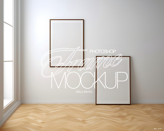 Set of Two Frames Minimal Loft Mockup