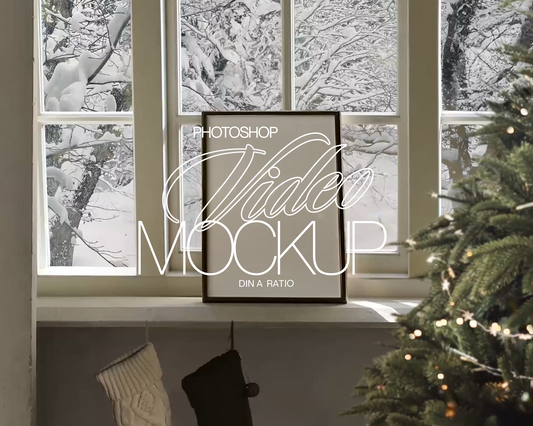 DIN A Frame Festive Video Mockup