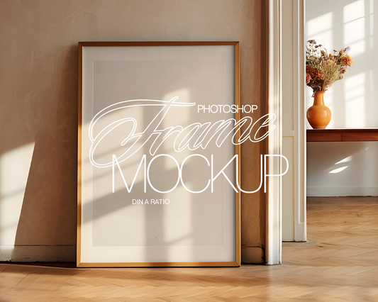 A1 Metallic Frame in Classic Warm Scene Mockup