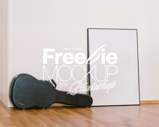 Black Frame with Instrument Freebie Mockup