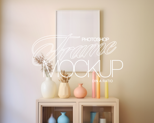 DIN A Vertical Danish Pastel Scene Mockup