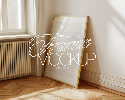 DIN A Leaning Frame Natural Light Mockup