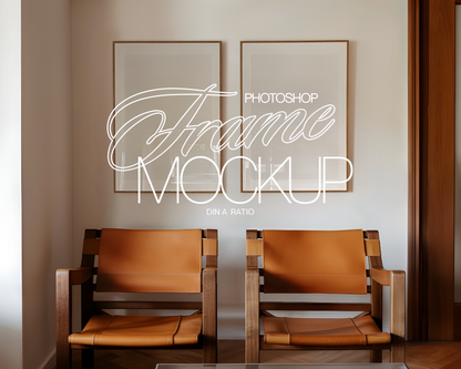 Two Frames in Retro Interior Mockup