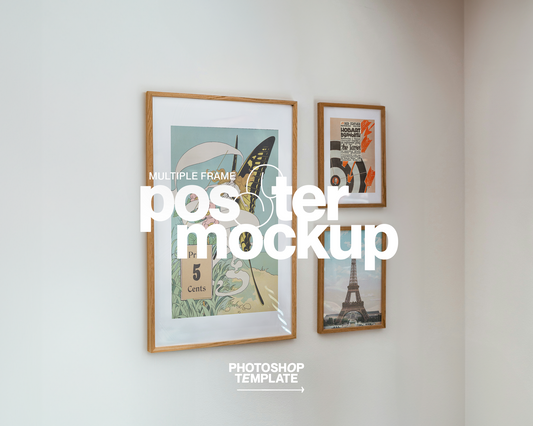 A2 and A4 Frames in Minimalist Scene Mockup