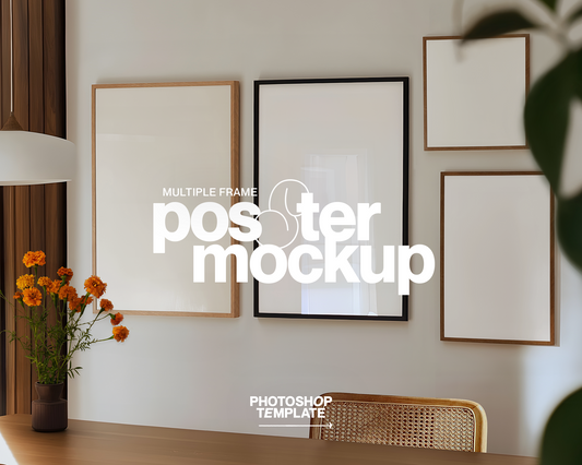 DIN A and 1x1 Gallery Wall Dining Mockup
