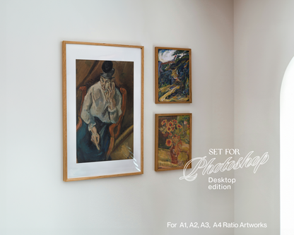 A2 and A4 Frames in Minimalist Scene Mockup