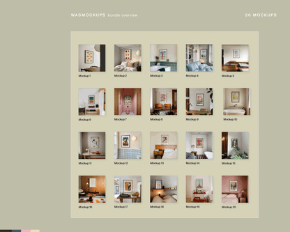 DIN A Curated 20 Mockup Bundle for Vertical Artwork