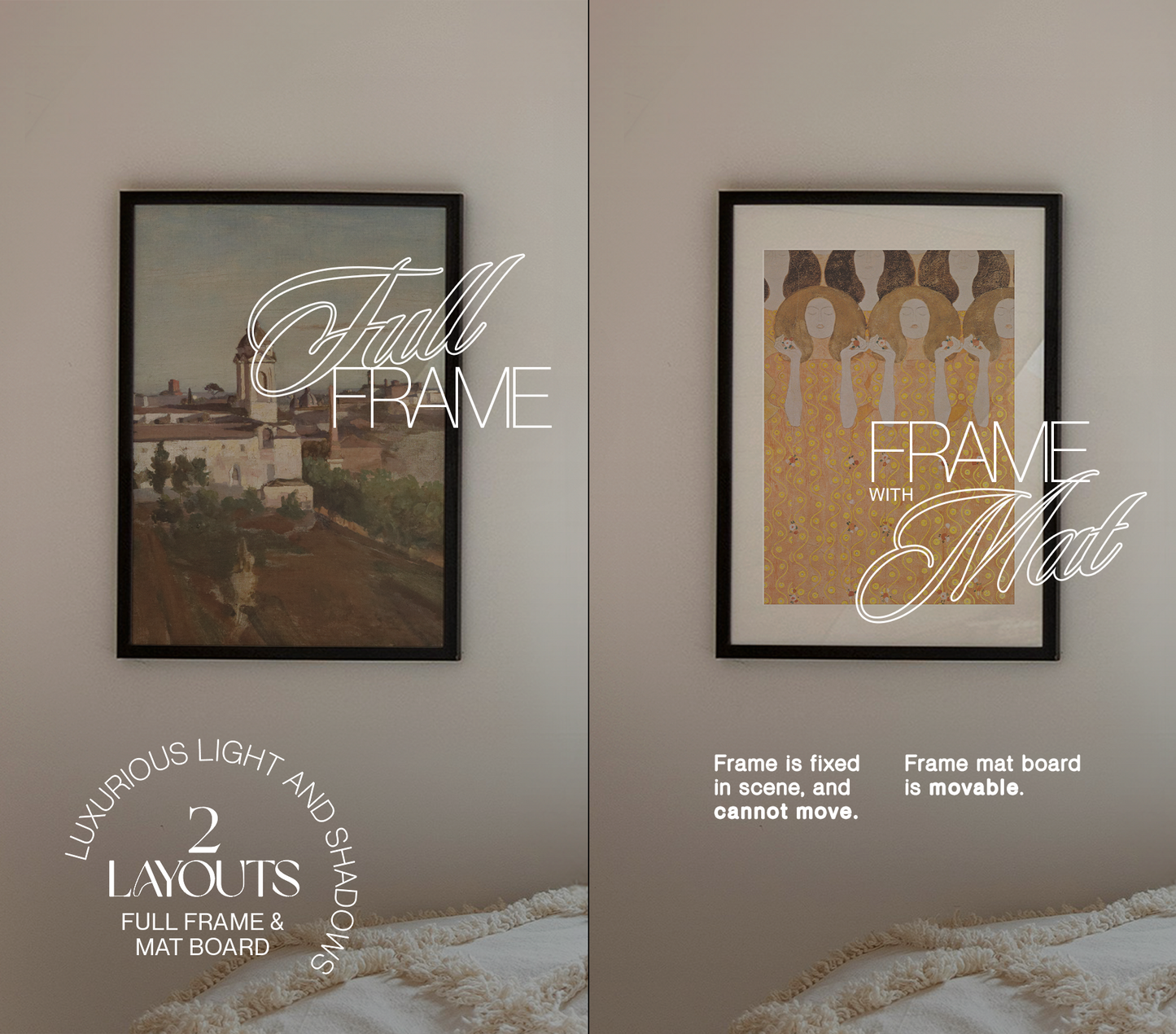 DIN A Black Frame Light And Airy Mockup