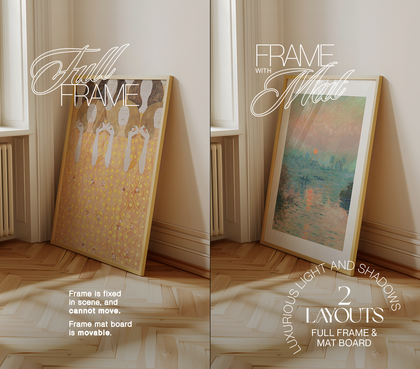 DIN A Leaning Frame Natural Light Mockup