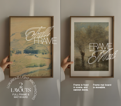 DIN A Wooden Hand Held Frame Mockup