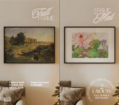 DIN A Landscape Frame on Christmas Mockup