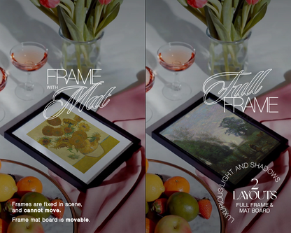 DIN A Black Frame in Colourful Scene Video Mockup