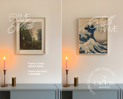 4x5 Frame Pastel Interior Mockup