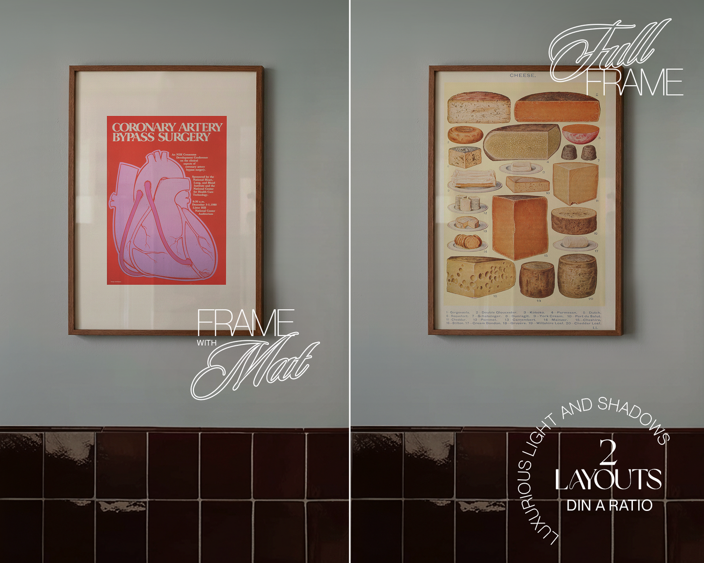 DIN A Frame Moody Bathroom Mockup