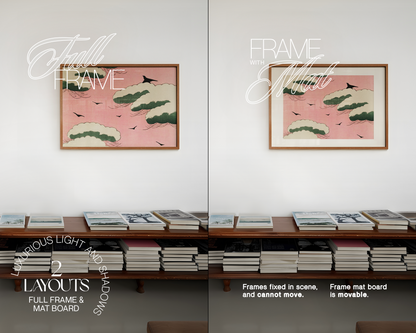 50 Retro Frame Mockups Bundle - Horizontal DIN A Ratio