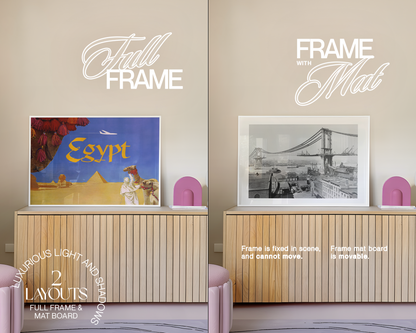 DIN A Landscape Frame Pastel Interior Mockup