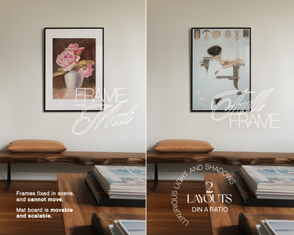 DIN A Thin Black Frame Minimalist Scene