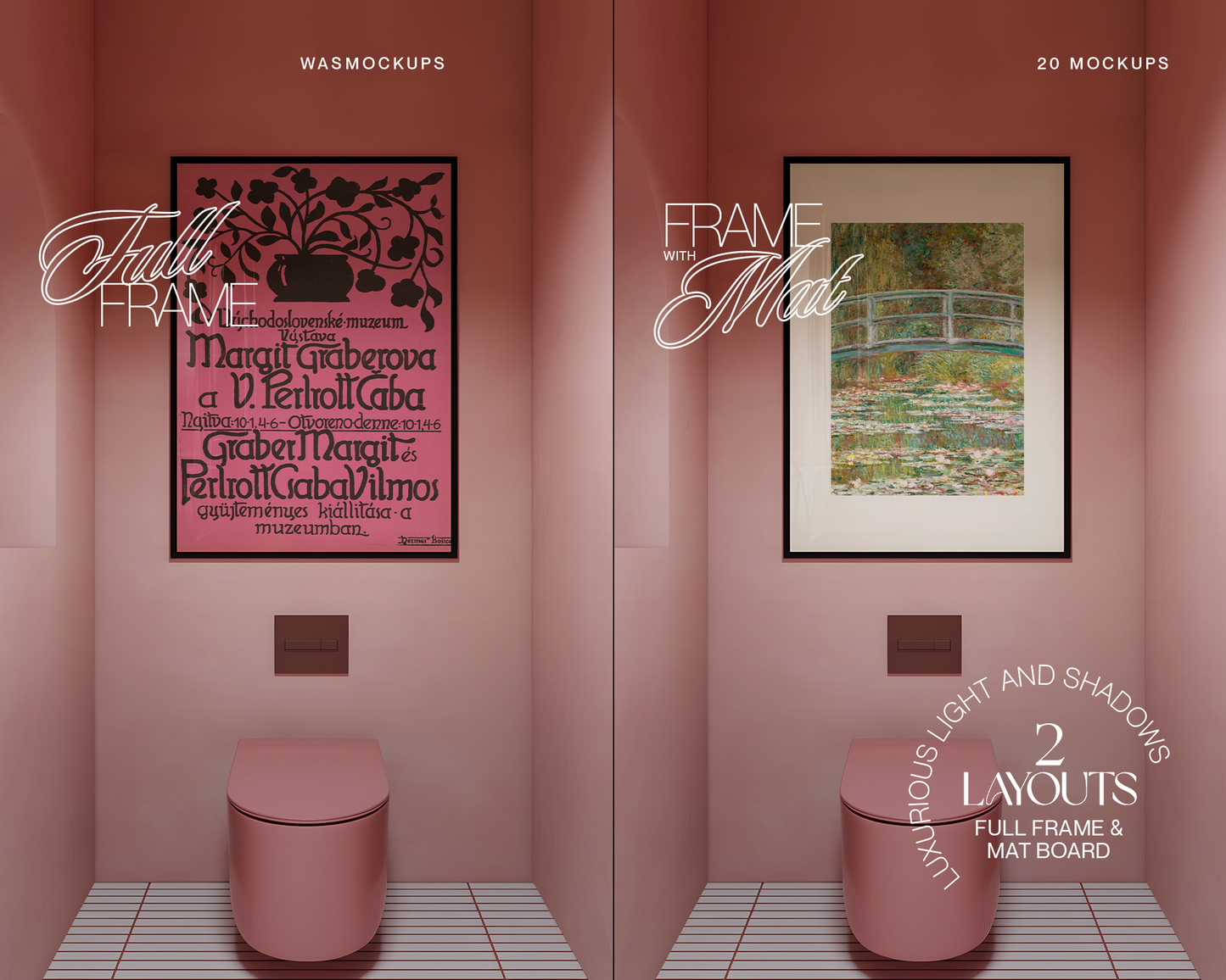 DIN A Curated 20 Mockup Bundle for Vertical Artwork