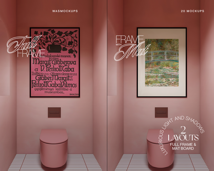 DIN A Curated 20 Mockup Bundle for Vertical Artwork