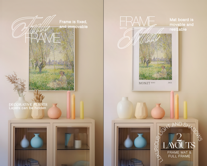 DIN A Vertical Danish Pastel Scene Mockup