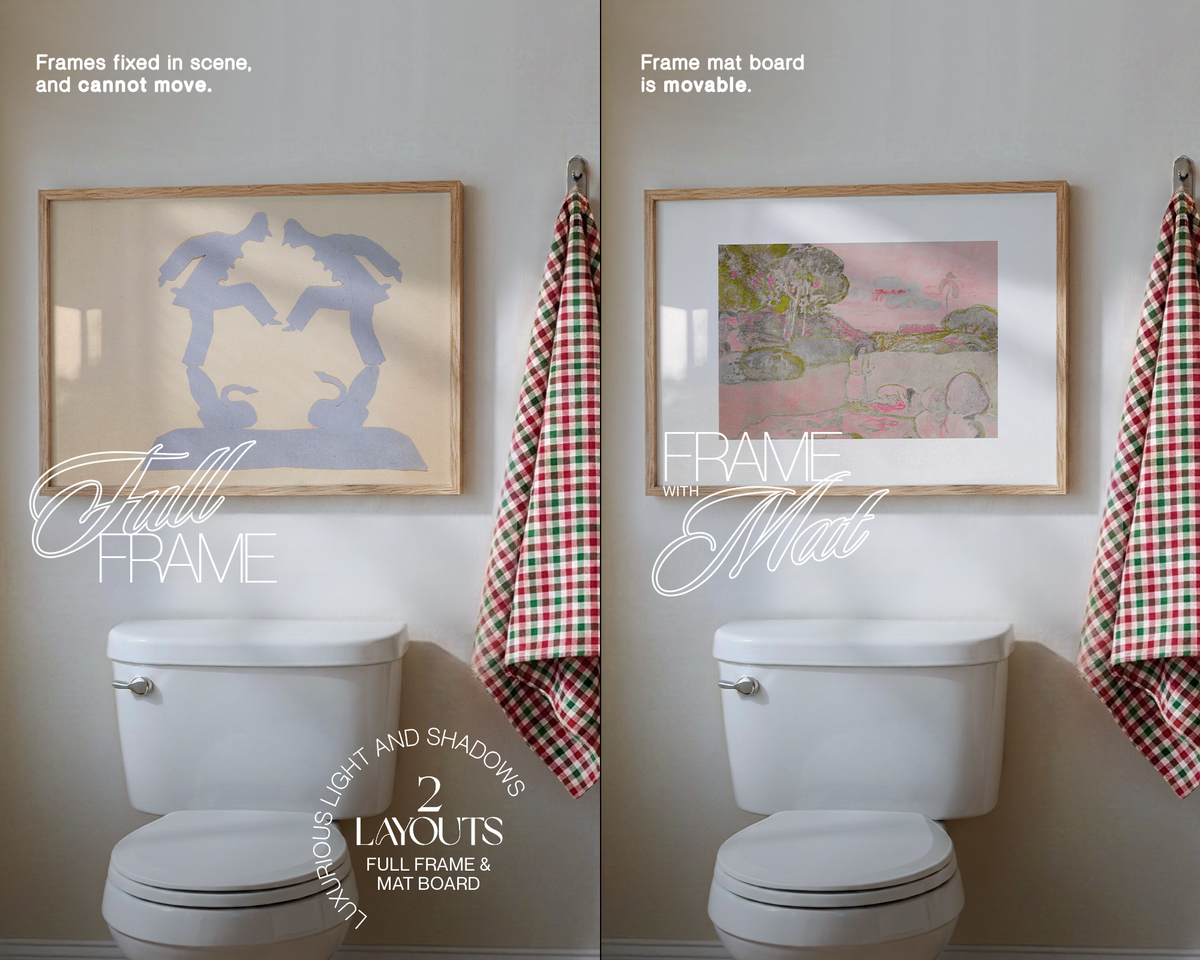 DIN A Landscape Festive Bathroom Mockup
