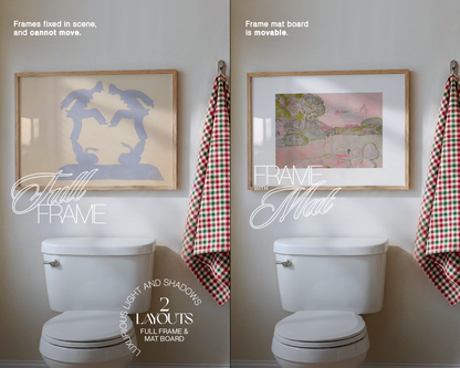 DIN A Landscape Festive Bathroom Mockup