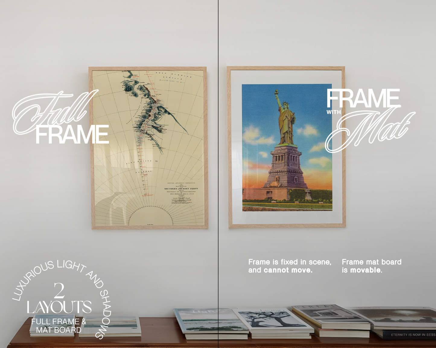 DIN A Two Frame Minimalist Mockup