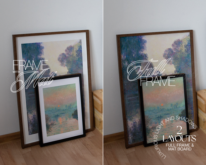 A2 and A4 Leaning Frames Bedroom Freebie Mockup