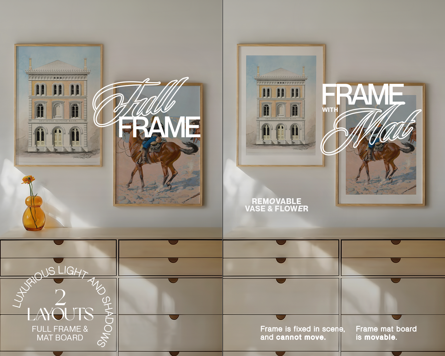 DIN A Set of Two Festive Scene Mockup