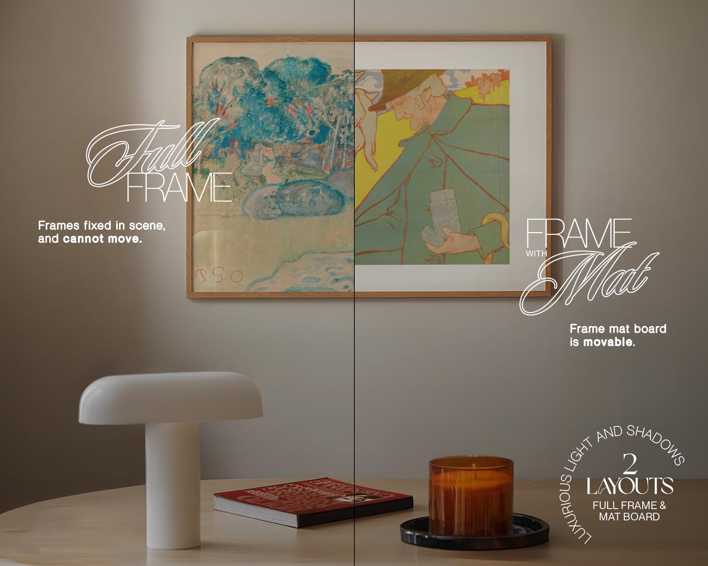 A2 Frame in Cosy Interior Mockup