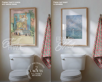 DIN A Vertical Festive Bathroom Mockup