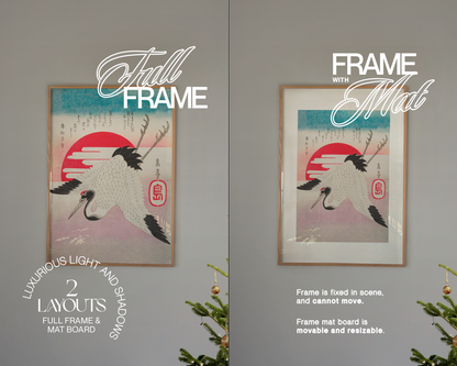 4 x Minimalist Festive Frame Mockups Bundle