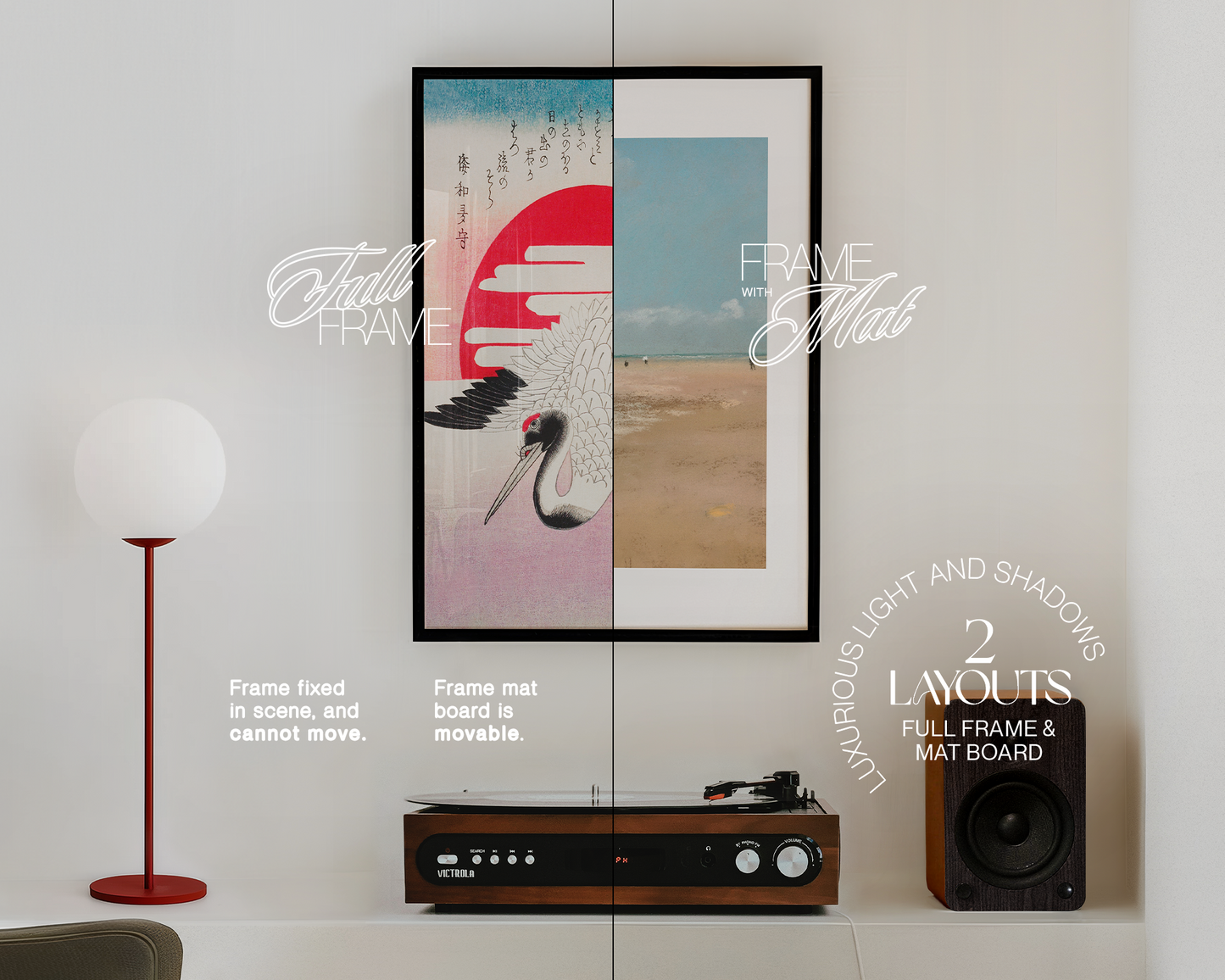 A3 Black Frame in Retro Minimalist Interior