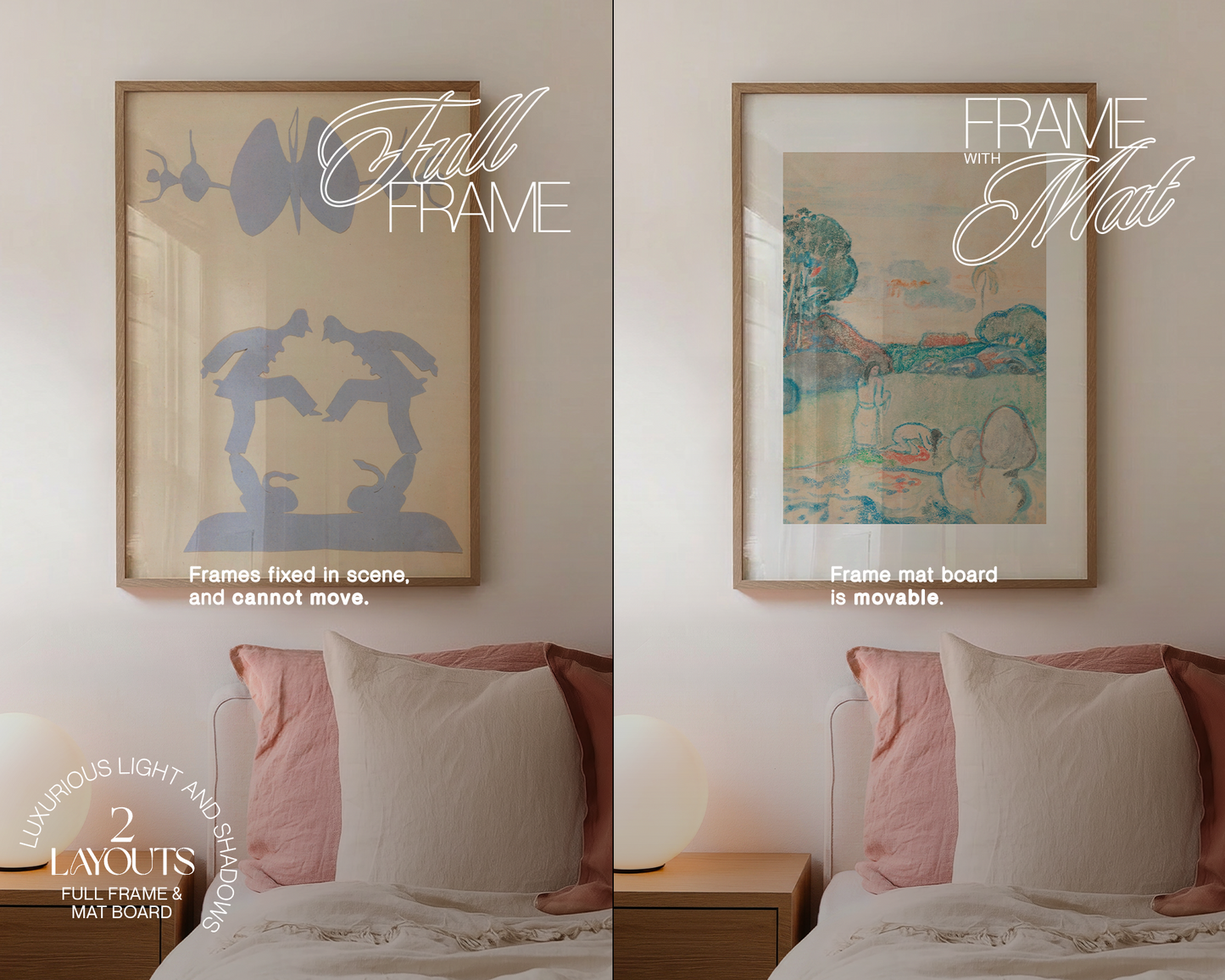 DIN A Vertical Frame Sweet Bedroom Mockup