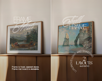 4x5 Landscape Frame Sunlight Mockup