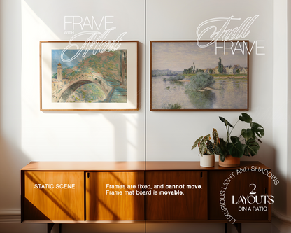 2 DIN A Landscape Frames Mid-Century Mockup