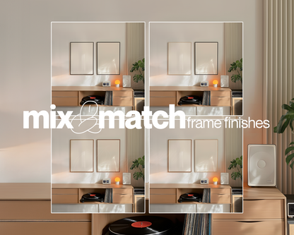 Two DIN A Editable Frames in Retro Scene Mockup