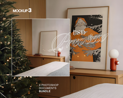 DIN A Vertical Frame Christmas Mockup Bundle